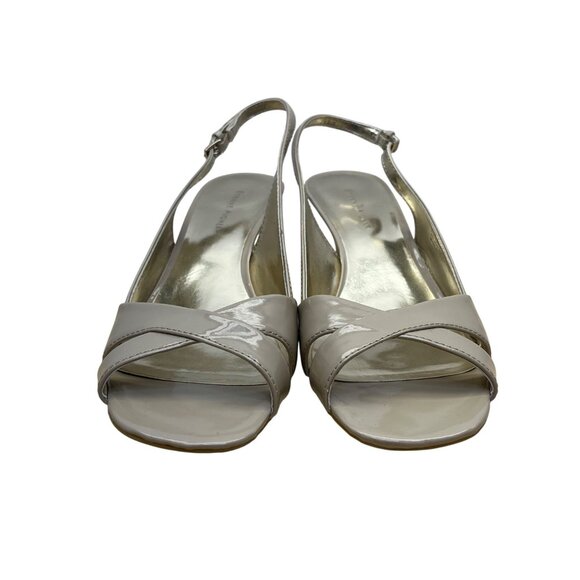 Etienne Aigner Women’s Beige Slingback Wedge Sandals Size 8.5 - Picture 2 of 11